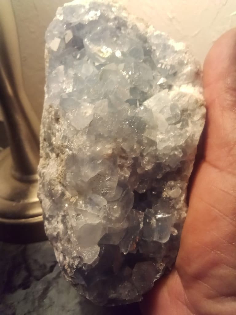Natural Blue Celestite Crystal Cluster 1612g - Picture 2 of 8